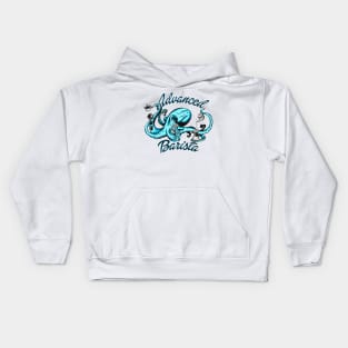 Coffee Barista Octopus Kids Hoodie